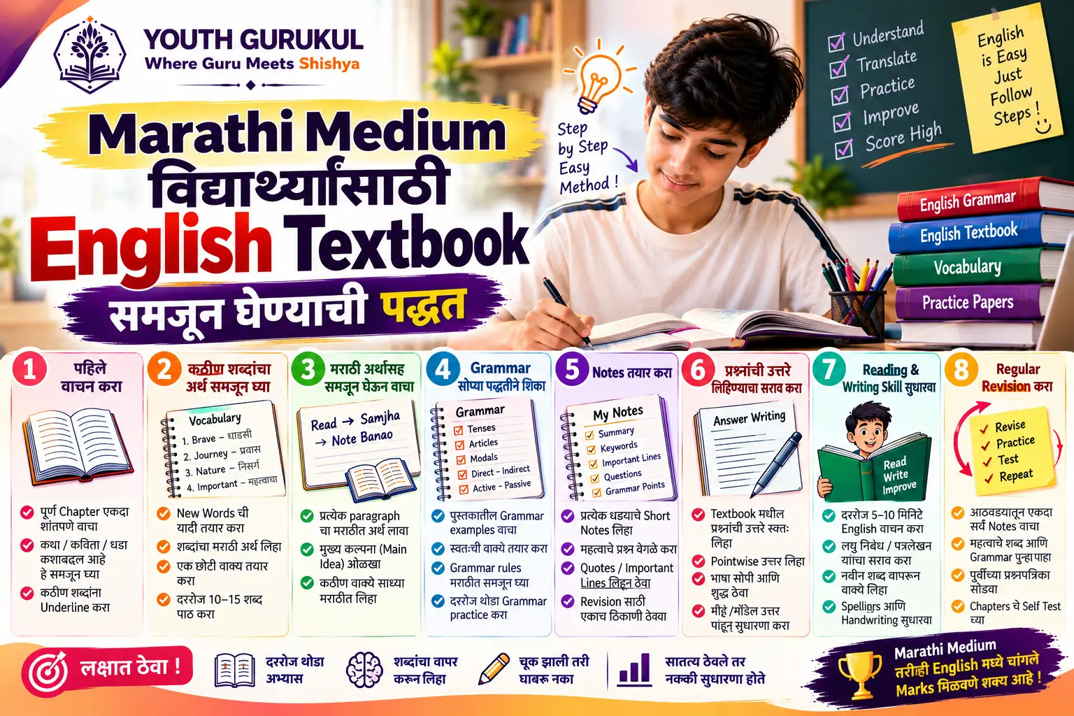Marathi Medium विद्यार्थ्यांसाठी English Textbook समजून घेण्याची पद्धत